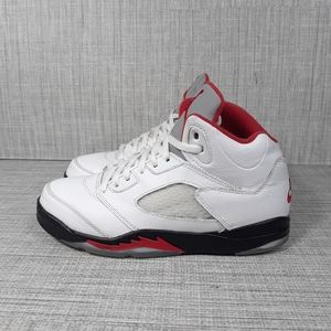 Nike Air Jordan 5 Fire Red Sneakers Sz 3Y